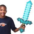 Minecraft: Szivacs gyémánt kard 60cm Minecraft: Szivacs gyémánt kard 60cm