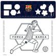 FC Barcelona vázlatfüzet sablonnal és matricákkal FC Barcelona vázlatfüzet sablonnal és matricákkal