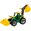LENA: Óriás traktor homlokrakodóval és markolókanállal sárga/zöld 65cm