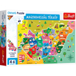 Magyarország térképe oktató puzzle 44 db-os – Trefl