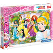 Disney Hercegnők Supercolor ékszer-puzzle 104 db-os – Clementoni