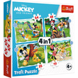 Mickey egér szép napja 4 az 1-ben puzzle – Trefl