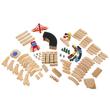 Fa vasút kiegészítőkkel 132db-os szett - Melissa & Doug Fa vasút kiegészítőkkel 132db-os szett - Melissa & Doug