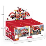 Kép 2/10 - COGO® 3018 | lego-kompatibilis építőjáték | 845 db építőkocka | Tűzoltós 8-as készlet