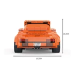 Kép 9/11 - COGO® 5820 | lego-technic-kompatibilis építőjáték | 915 db építőkocka | Narancssárga Porsche roadster