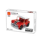 Kép 4/4 - WANGE® 2885 | kompatibilis autós építőjáték | 115 db építőkocka | Supercar piros mini