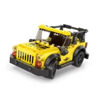 Kép 3/4 - WANGE® 2886 | lego-kompatibilis autós építőjáték | 122 db építőkocka | Supercar sárga terepjáró jeep
