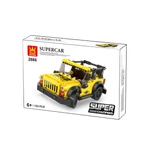 Kép 4/4 - WANGE® 2886 | lego-kompatibilis autós építőjáték | 122 db építőkocka | Supercar sárga terepjáró jeep