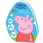 Kép 1/3 - Peppa malac 2 az 1-ben 42 db-os színezhető puzzle
