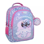Kép 1/2 - Luna: Must Team Cinnamoroll balloons lekerekített 3 rekeszes iskolatáska, hátizsák 32×18×43 cm
