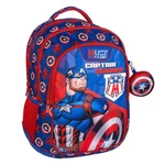 Kép 1/2 - Luna: Must Team Amerika Kapitánya lekerekített 3 rekeszes hátizsák 32×18×43 cm