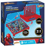 Kép 1/3 - Luna: Pókember 2 az 1-ben Négyet egy sorba és Kígyók és létrák társasjáték