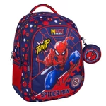 Kép 1/2 - Luna: Must Team Pókember Thwip lekerekített 3 rekeszes hátizsák 32×18×43 cm