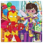 Kép 2/4 - Luna: Spidey és barátai mintás 3×20 db-os mágneses puzzle