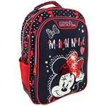 Kép 1/3 - Must: Minnie egeres sötétkék-piros iskolatáska, hátizsák 32×18×43 cm