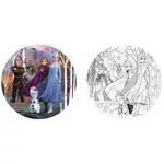 Kép 2/2 - Luna: Jégvarázs 2 – 2 az 1-ben 150 db-os kerek színezhető puzzle