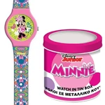 Kép 1/2 - Luna: Minnie egér analóg karóra fém díszdobozban