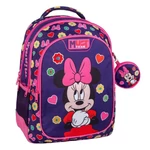 Kép 1/2 - Luna: Must Team Disney Minnie egeres lekerekített 3 rekeszes hátizsák 32×18×43 cm