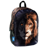 Kép 1/2 - Animal Planet lekerekített oroszlános iskolatáska, hátizsák 32×15×45 cm