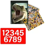Kép 3/4 - Luna: Jurassic World színező szett sablonnal és matricával 54×47 cm
