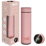 Kép 1/2 - Must: Smart Thermos rozsdamentes-acél kulacs LED hőmérséklet kijelzővel, gumi bevonattal pink színben 500ml