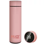 Kép 2/2 - Must: Smart Thermos rozsdamentes-acél kulacs LED hőmérséklet kijelzővel, gumi bevonattal pink színben 500ml