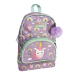 Kép 1/2 - Luna: Must Team Unikornis mintás lekerekített, izoterm ovis hátizsák 25×14×36 cm