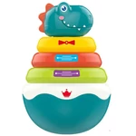 Kép 2/2 - Dinoszauruszos gyűrűpiramis fejlesztő játék