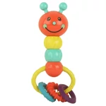 Kép 2/3 - Hernyó alakú színes bébicsörgő és rágóka 18 cm