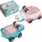 Kép 1/5 - Zenélő és világító teknősös bébi telefon kétféle változatban 20 cm