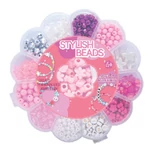 Kép 2/2 - Luna: Fűzhető gyöngyök virágos tárolóban