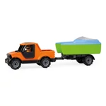 Kép 2/2 - Lena: Truckies Pick-up autó csónakutánfutóval és vitorlás hajóval dobozos 35 cm