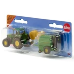 Kép 3/3 - SIKU John Deere traktor körbálázóval 1/72
