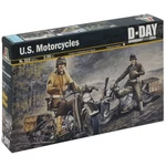 Kép 1/4 - Italeri 1/35 U.S. Motorcycles 2 db katonai motorkerékpár makett