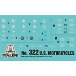 Kép 4/4 - Italeri 1/35 U.S. Motorcycles 2 db katonai motorkerékpár makett