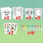 Kép 3/3 - Crayola: POP's 3D-s foglalkoztató színező füzet megakészlet – Dzsungel