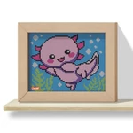 Kép 2/2 - Quercetti: Pixel Art 4 Kawaii Axolotl pötyi