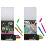 Kép 3/4 - Grafix Neon 40 lapos kifestő készlet 5 db filctollal