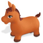 Kép 2/2 - Felfújható ugráló lovacska barna színben – Mondo Toys