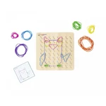 Kép 2/3 - Eichhorn: Fa Montessori Geoboard – Formák, fantázia és finommotorika fejlesztése – Simba Toys