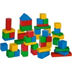 Kép 2/3 - Eichhorn: Színes fakockák 50 db-os szett – Simba Toys