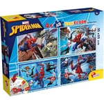 Kép 1/4 - Pókember 2 az 1-ben maxi 4×48 db-os puzzle és színező 35×25 cm – Lisciani