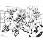 Kép 3/3 - Bosszúállók 2 az 1-ben 150 db-os maxi puzzle és színező 70×50 cm – Lisciani