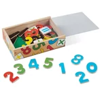 Kép 2/4 - Mágneses fa számok készségfejlesztő játékszett tárolódobozban – Melissa & Doug