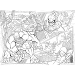Kép 2/2 - Pókember 2 az 1-ben maxi 150 db-os puzzle és színező 70×50 cm – Lisciani
