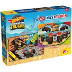 Kép 1/3 - Hot Wheels Monster trucks 2 × 60 db-os maxi padló puzzle 50×35 cm – Lisciani
