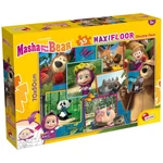 Kép 1/3 - Mása és a medve képek 2 az 1-ben 35 db-os maxi padló puzzle és színező 70×50 cm – Lisciani