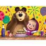 Kép 3/6 - Mása és a medve 2 az 1-ben 4×48 db-os maxi padló puzzle és színező 35×25 cm – Lisciani