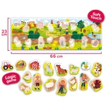 Kép 2/2 - Carotina baby: Panoráma bébi puzzle 24 db-os – A Farm – Lisciani