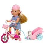 Kép 4/5 - Évi Love: Kerékpáros baba kutyussal kétféle változatban 1 db – Simba Toys